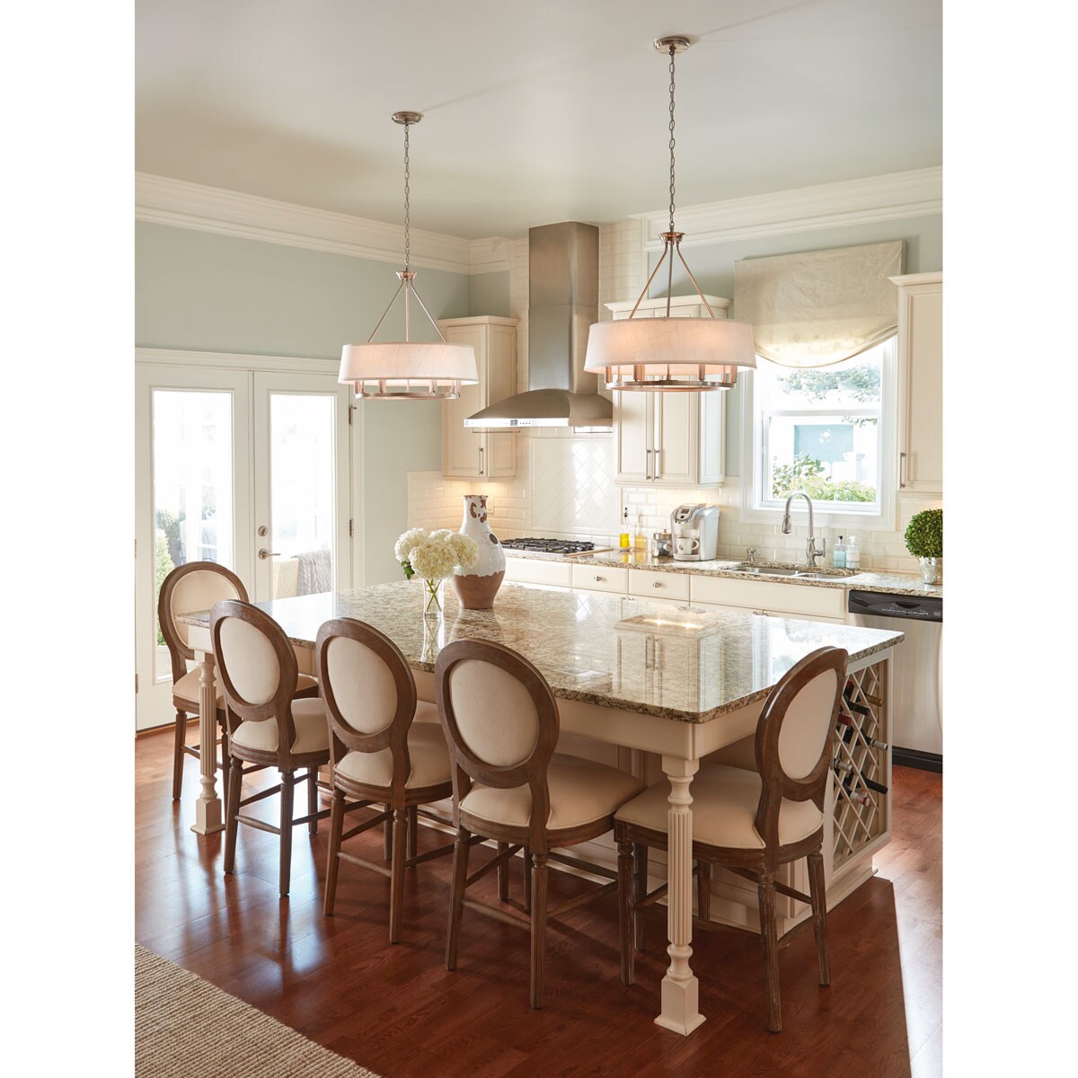 Progress Lighting Cherish 6-Light Brushed Gray Modern/Contemporary Chandelier
