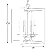 Progress Lighting Turnbury 4-Light Gray Coastal Chandelier