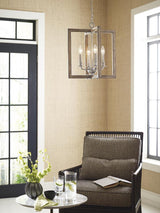 Progress Lighting Turnbury 4-Light Gray Coastal Chandelier