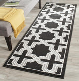 Safavieh Eden 2 x 7 Anthracite/Gray Indoor/Outdoor Geometric Runner