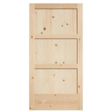 Masonite Traditional 42-in x 84-in Natural 3-Panel Unfinished Knotty Pine Wood Single Barn Door