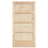 Masonite Traditional 42-in x 84-in Natural 4-Panel Unfinished Knotty Pine Wood Single Barn Door