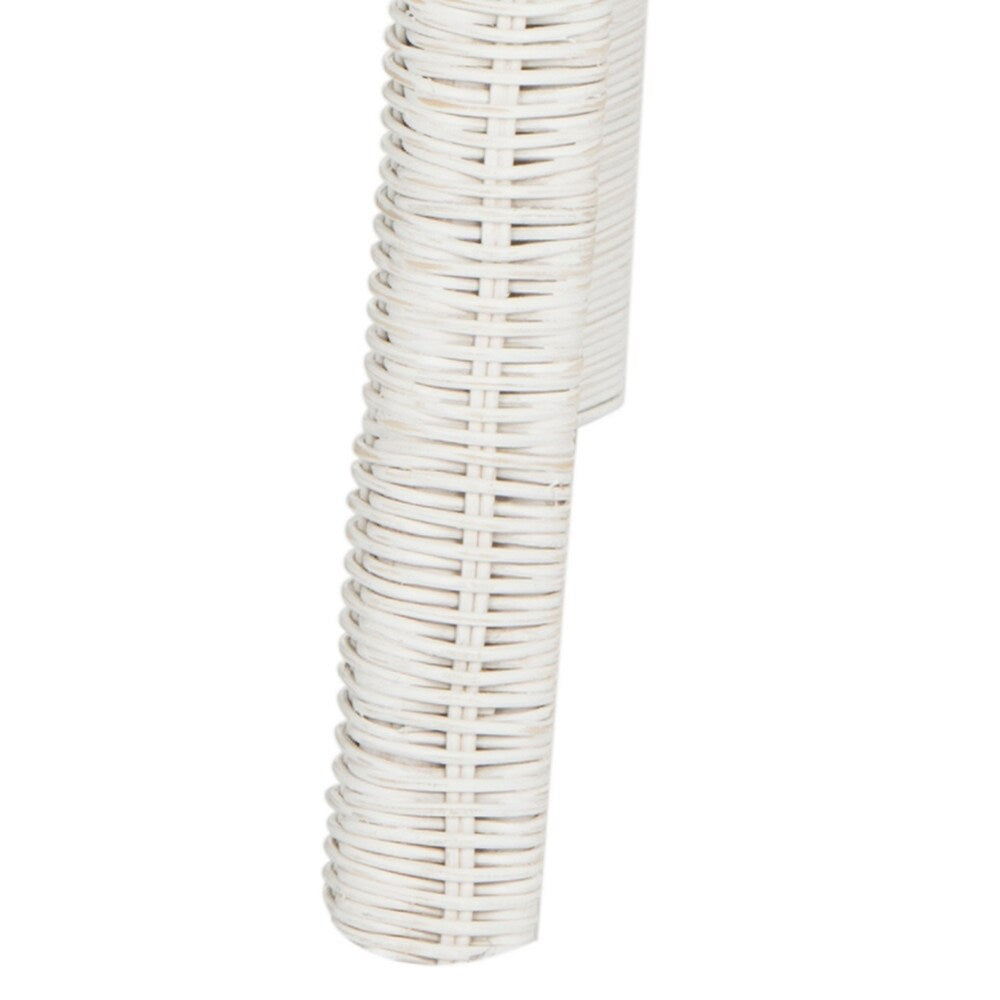 Safavieh Percy White Distress Bar Stool, 29.5-in Bar Height, Rattan