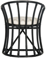 Safavieh Percy White Distress Bar Stool, 29.5-in Bar Height, Rattan