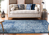 Safavieh Evoke Isla 2 x 5 ft Navy/Ivory Indoor Distressed/Overdyed Vintage Runner Rug