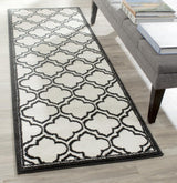 Safavieh Moroccan 2 x 7 Ivory/Anthracite Indoor Trellis Runner Rug