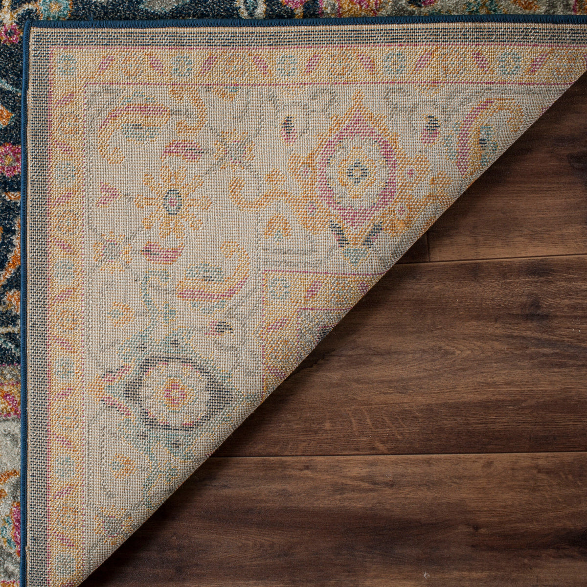 Safavieh Madison Toila 5 x 8 Navy/Creme Indoor Floral/Botanical Oriental Area Rug