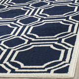 Safavieh Mosaic 11 x 16 Navy/Ivory Indoor/Outdoor Trellis Area Rug