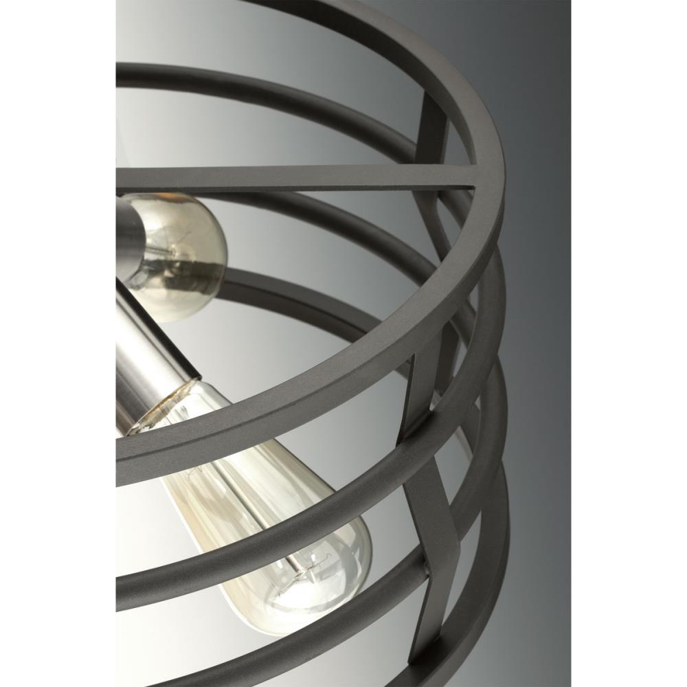 Progress Lighting Remix 3-Light Graphite Transitional Drum Medium Hanging Pendant Light