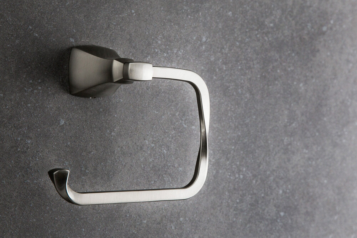 Delta Sawyer Satin Nickel Wall Mount Single Post Toilet Paper Holder