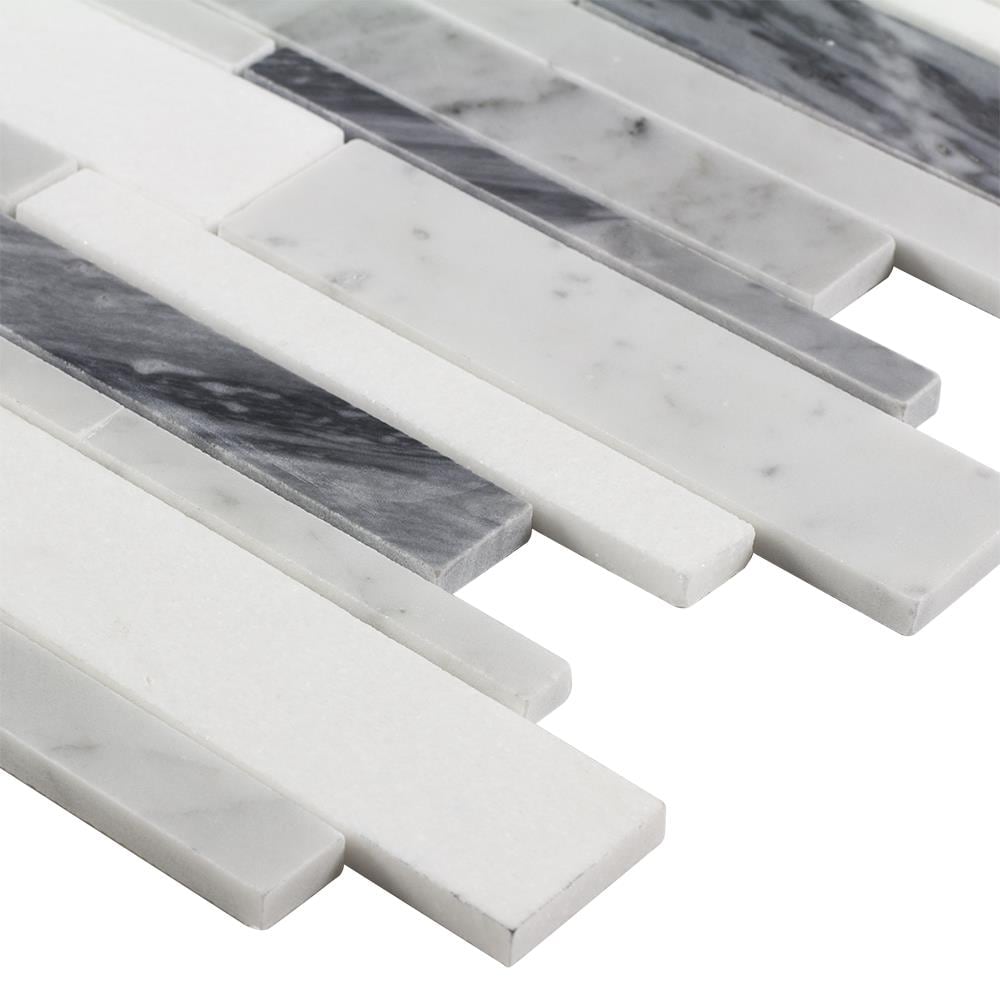 Elida Ceramica 3-in x 12-in Linear Mosaic Tile Sample