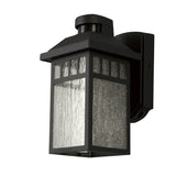Portfolio Thorsen 11.5-in H Black Motion Sensor Dusk-to-Dawn Outdoor Wall Lantern, E26, 6-in W x 8-in D