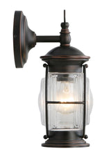 Portfolio Caliburn 13.62-in H Oil-Rubbed Bronze Outdoor Wall Lantern, Medium Base (E-26)