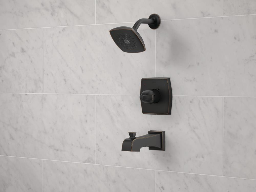 Delta Flynn Oil Rubbed Bronze 1-Handle Bathtub and Shower Faucet with Valve