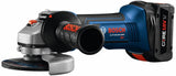Bosch 4.5-in CORE18V Sliding Switch Brushless Cordless Angle Grinder Kit with 1 Battery and Charger