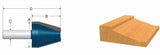 Bosch 1-1/8-in Carbide-Tipped Vertical Raised Panel Router Bit