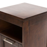 Style Selections Morecott 13-in x 31.75-in x 13.5-in Chocolate Freestanding Soft Close Linen Cabinet