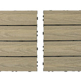 NewTechWood 24-in x 12-in 10-Pack Roman Antique Prefinished Composite Deck Tile (20-sq ft)