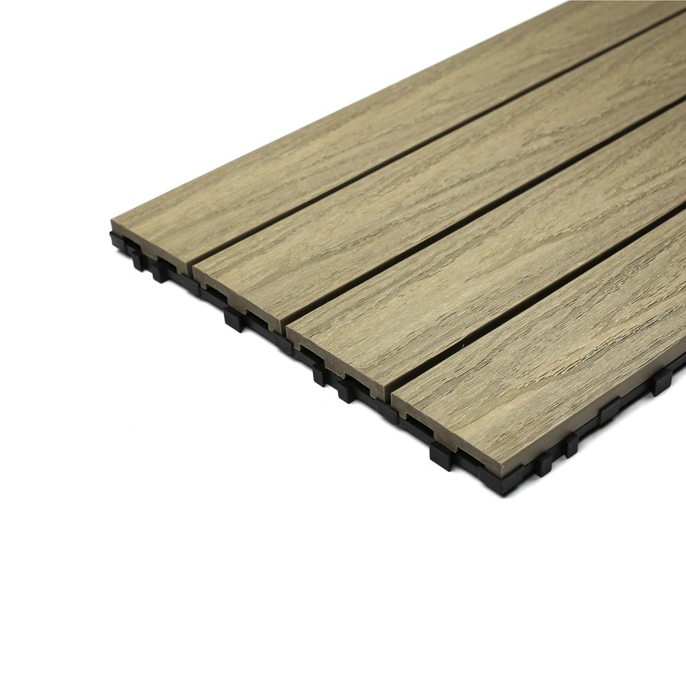NewTechWood 24-in x 12-in 10-Pack Roman Antique Prefinished Composite Deck Tile (20-sq ft)