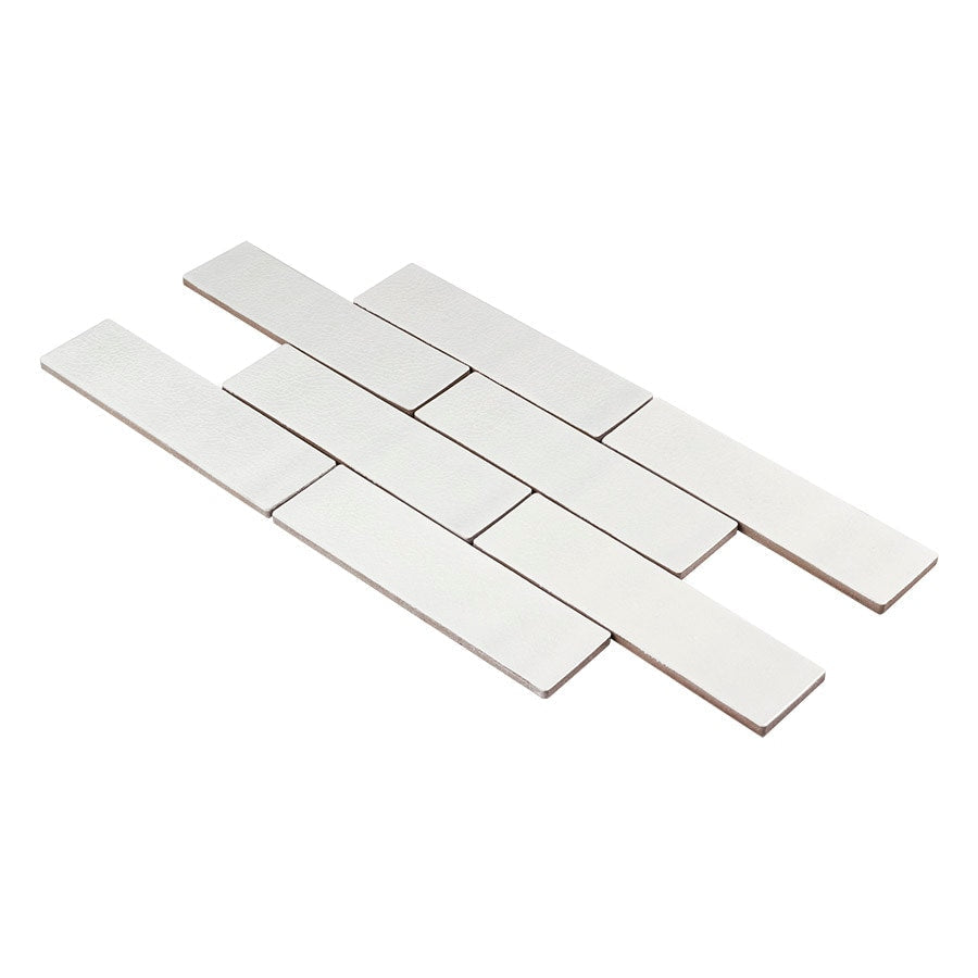 Elida Ceramica Harmony White Subway 12-in x 15-in Glazed Ceramic Brick Mosaic Wall Tile