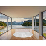 Allegra 6.23 ft. Acrylic Round Drop-In Non-Whirlpool Bathtub in White