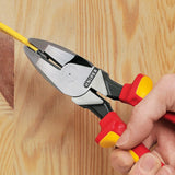 KNIPEX 9.5-in Insulated Linesman Cutting Pliers, High Leverage, Chrome Vanadium Steel