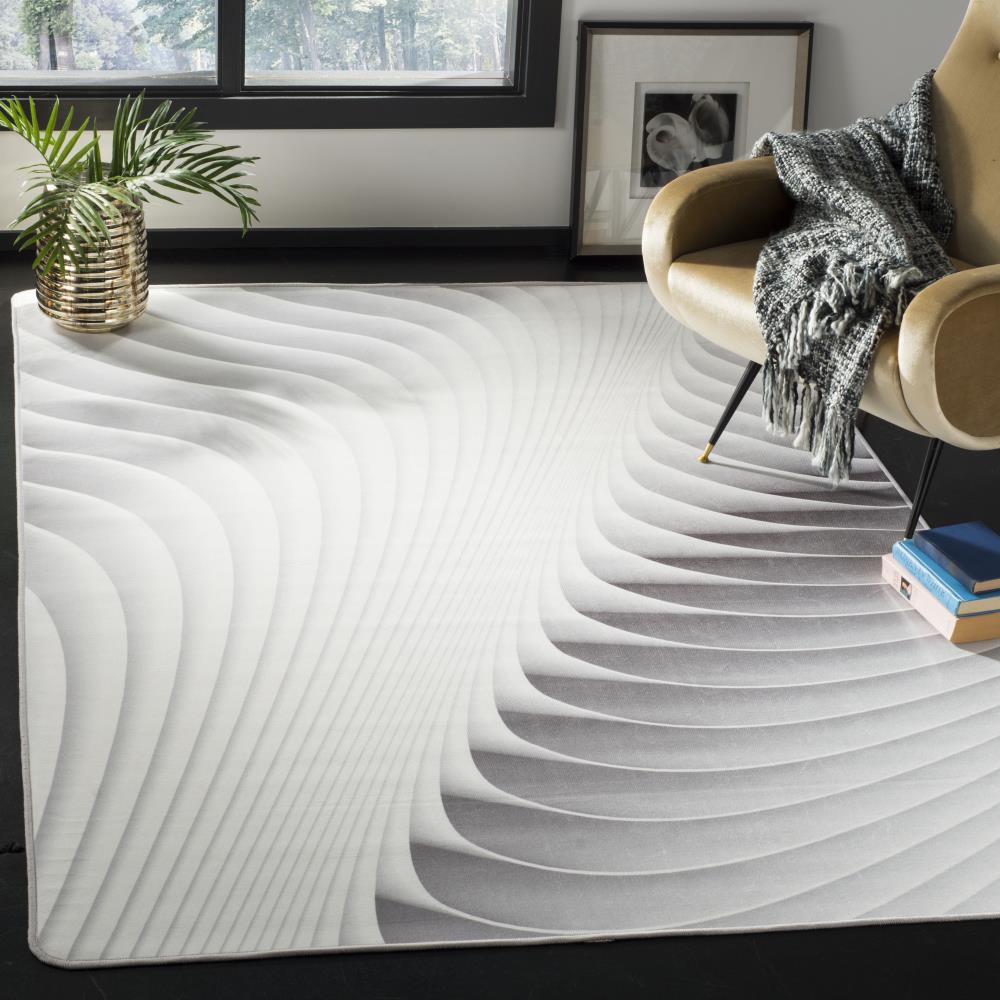 Safavieh Daytona 4 x 6 Light Gray/Ivory Indoor Abstract Area Rug