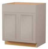 Diamond NOW Wintucket 30-in W x 35-in H x 23.75-in D Cloud Gray 1-Drawer Base Fully Assembled Cabinet (Recessed Panel Square Style)