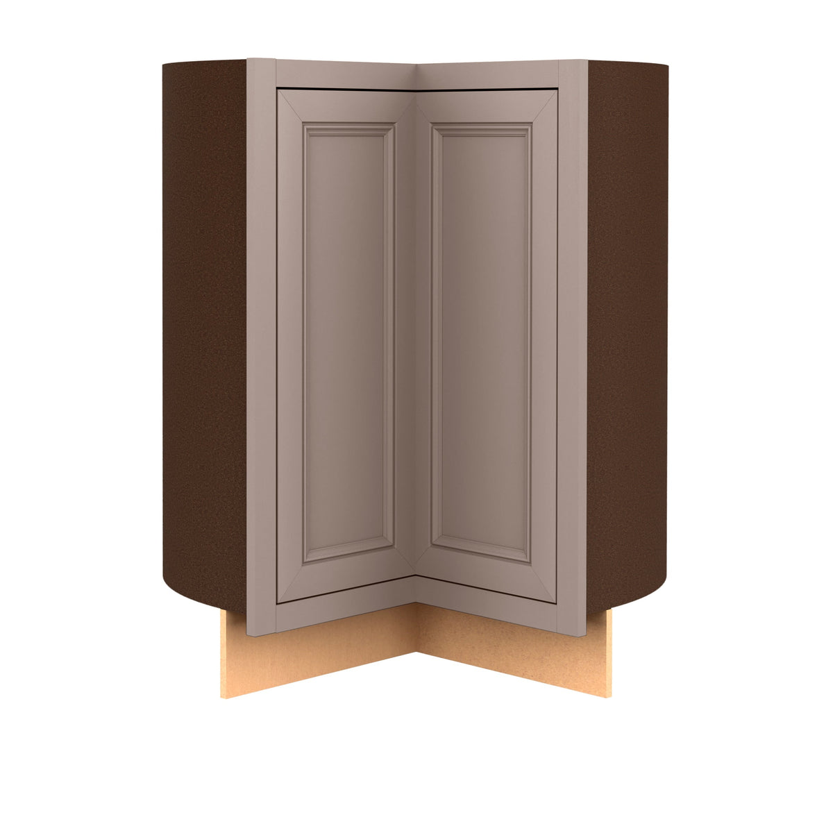 Diamond NOW Wintucket 36-in W x 35-in H x 23.75-in D Cloud Gray Lazy Susan Corner Base Fully Assembled Cabinet (Recessed Panel Square Style)