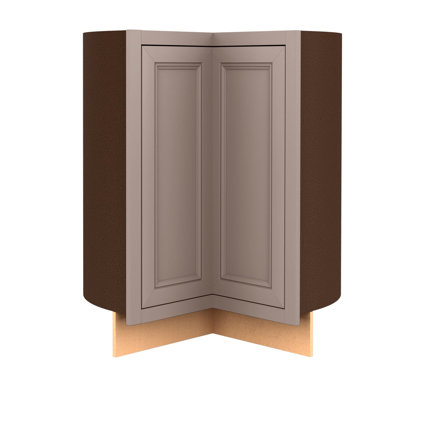 Diamond NOW Wintucket 36-in W x 35-in H x 23.75-in D Cloud Gray Lazy Susan Corner Base Fully Assembled Cabinet (Recessed Panel Square Style)
