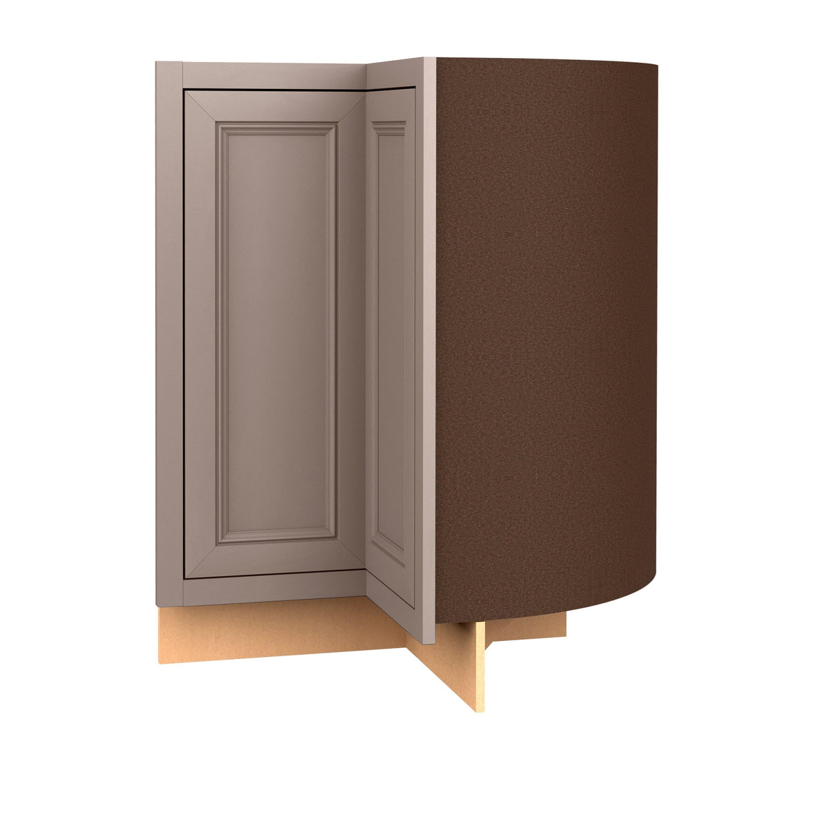 Diamond NOW Wintucket 36-in W x 35-in H x 23.75-in D Cloud Gray Lazy Susan Corner Base Fully Assembled Cabinet (Recessed Panel Square Style)
