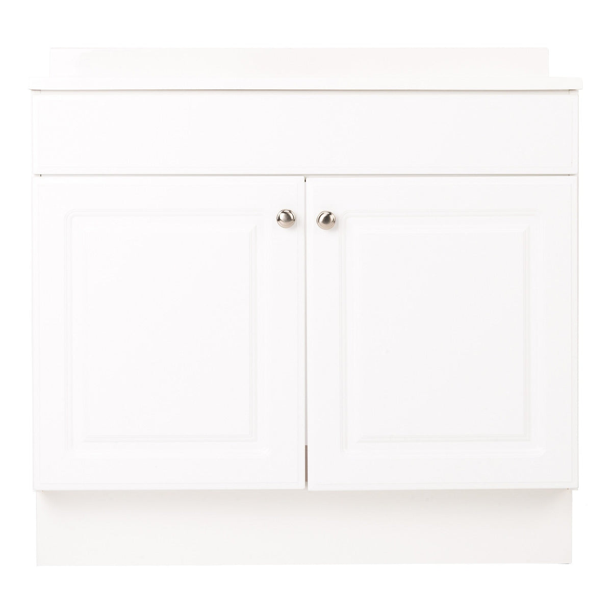 Project Source 36.5-in White Single Sink Bathroom Vanity with White Cultured Marble Top