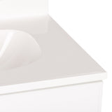 Project Source 24-in White Raised Panel Single Sink Bathroom Vanity with White Cultured Marble Top