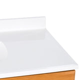 Project Source 36.5-in Golden Single Sink Bathroom Vanity with White Cultured Marble Top