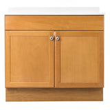 Project Source 36.5-in Golden Single Sink Bathroom Vanity with White Cultured Marble Top