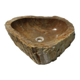 Eden Bath Natural Stone Mid-Sized Vessel Sink in Petrified Wood