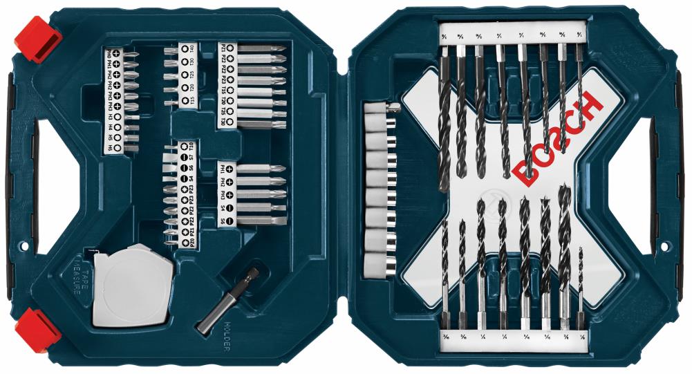 Bosch 65-Piece High-Speed Steel Hex Shank Screwdriver Bit Set, MS4065