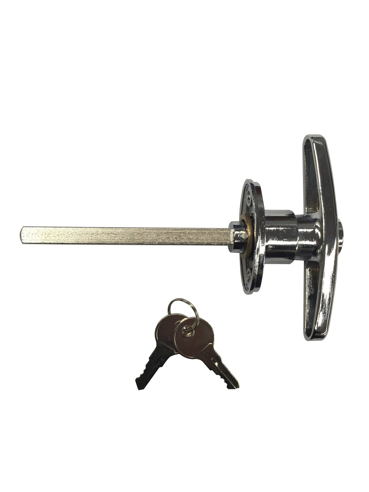 Blue Hawk Chrome Plated Zinc Die-Cast Garage Door Lock Handle, 5.7-in T-Style