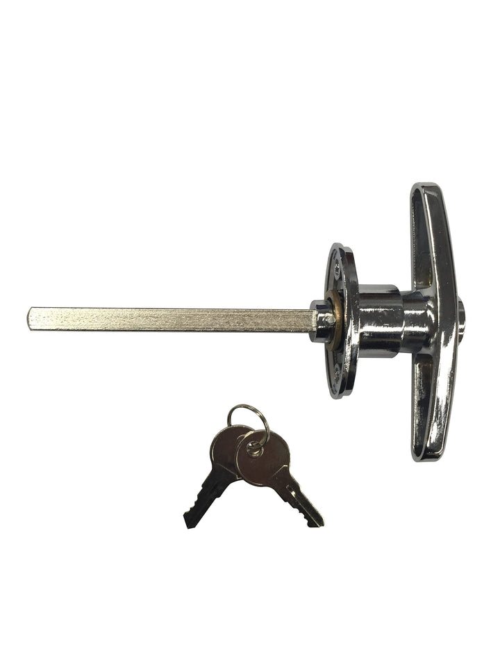 Blue Hawk Chrome Plated Zinc Die-Cast Garage Door Lock Handle, 5.7-in T-Style