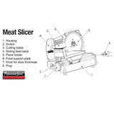 Professional Series Stainless Steel Meat Slicer