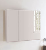 Style Selections 36.25-in x 29.75-in Surface Mount White Mirrored Medicine Cabinet