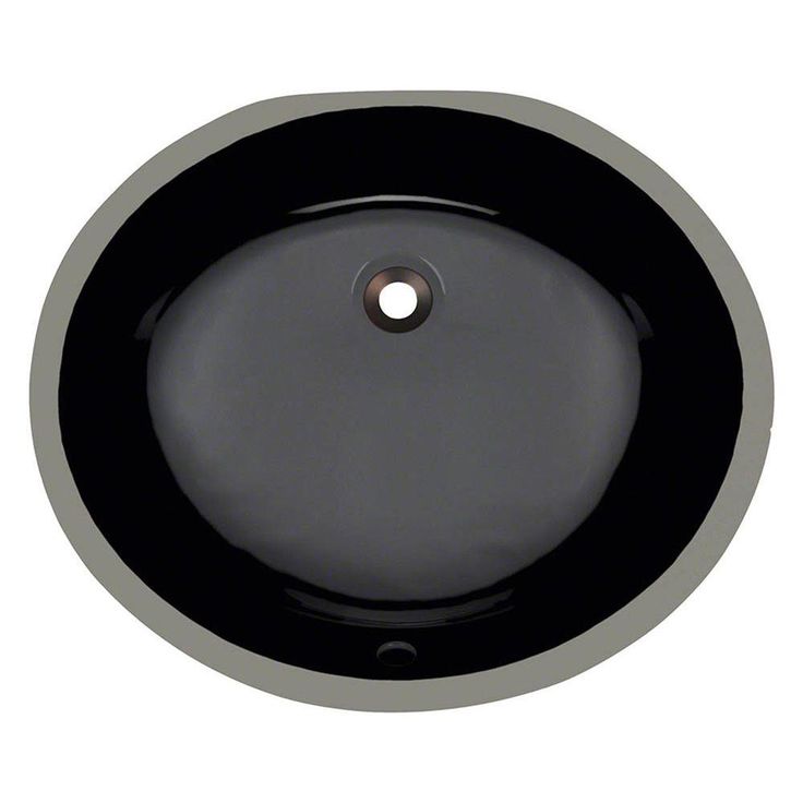 Polaris Sinks Undermount Porcelain Bathroom Sink in Black