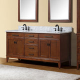 Madison 72 in. W x 21 in. D x 34 in. H Vanity Cabinet Only in Tobacco - Super Arbor