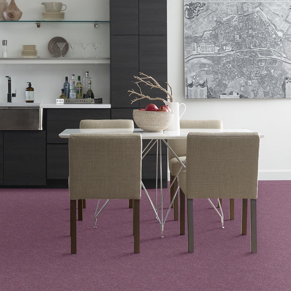 STAINMASTER Essentials Intuition III 12-ft Lavender Textured Carpet Sample (Interior)