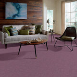 STAINMASTER Essentials Intuition III 12-ft Lavender Textured Carpet Sample (Interior)