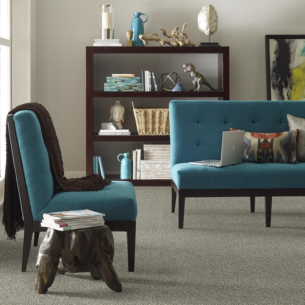 STAINMASTER PetProtect Mineral Bay I 12-ft Tidal Wave Textured Carpet Sample (Interior)