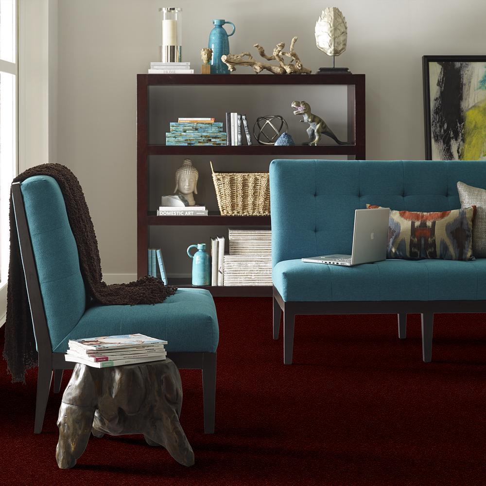 STAINMASTER Essentials Intuition II 15-ft Apache Red Textured Indoor Carpet
