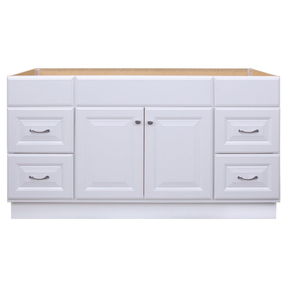 Project Source 60-in White Bathroom Vanity Cabinet (Base Only)