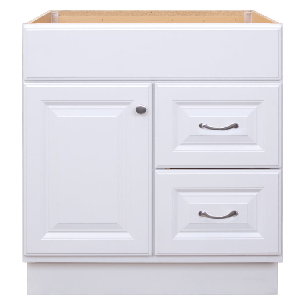 Project Source 30-in White Bathroom Vanity Cabinet
