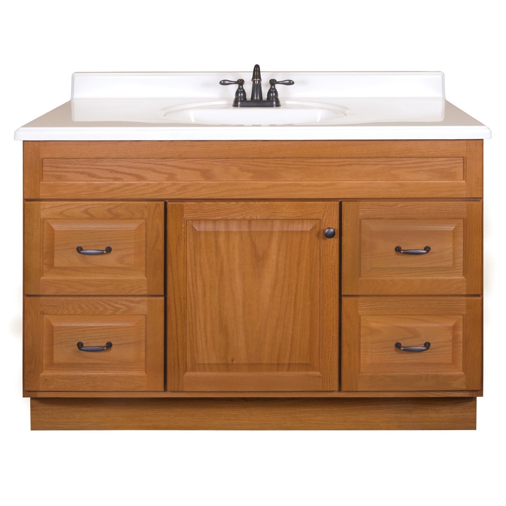Project Source 48-in Golden Bathroom Vanity Base Cabinet without Top